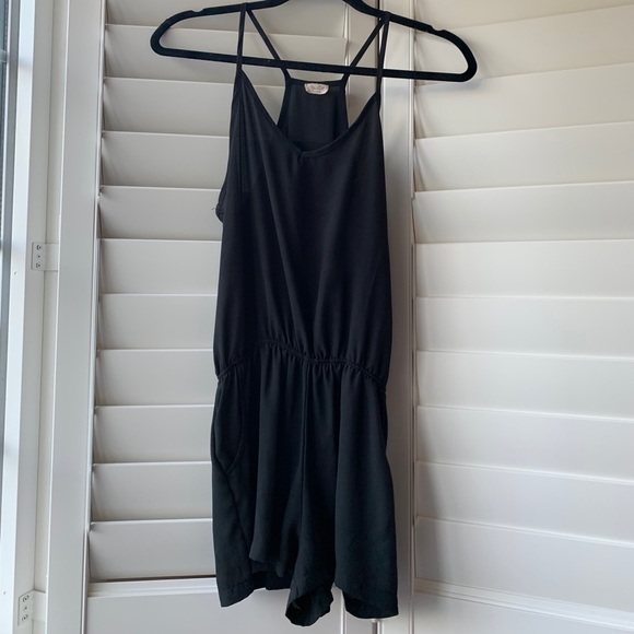 Brandy Melville black silk romper - Picture 1 of 5